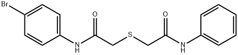 2-[2-(4-bromoanilino)-2-oxoethyl]sulfanyl-N-phenylacetamide Struktur