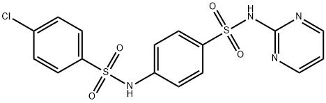 4-[(4-chlorophenyl)sulfonylamino]-N-pyrimidin-2-ylbenzenesulfonamide Struktur