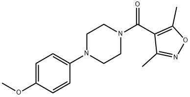 (3,5-dimethyl-1,2-oxazol-4-yl)-[4-(4-methoxyphenyl)piperazin-1-yl]methanone Struktur