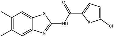 5-chloro-N-(5,6-dimethyl-1,3-benzothiazol-2-yl)thiophene-2-carboxamide Struktur