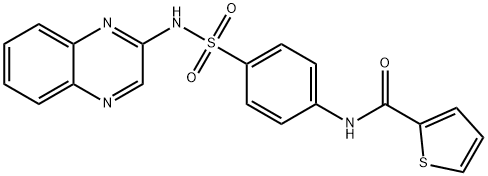 N-[4-(quinoxalin-2-ylsulfamoyl)phenyl]thiophene-2-carboxamide Struktur