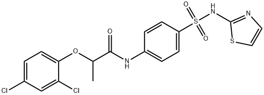 2-(2,4-dichlorophenoxy)-N-[4-(1,3-thiazol-2-ylsulfamoyl)phenyl]propanamide Struktur