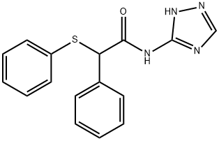 2-phenyl-2-phenylsulfanyl-N-(1H-1,2,4-triazol-5-yl)acetamide Struktur