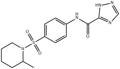 N-[4-(2-methylpiperidin-1-yl)sulfonylphenyl]-1H-1,2,4-triazole-5-carboxamide Struktur