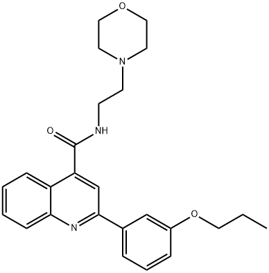 N-(2-morpholin-4-ylethyl)-2-(3-propoxyphenyl)quinoline-4-carboxamide Struktur