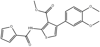 methyl 4-(3,4-dimethoxyphenyl)-2-(furan-2-carbonylamino)thiophene-3-carboxylate Struktur