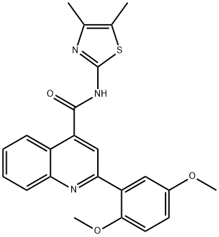 2-(2,5-dimethoxyphenyl)-N-(4,5-dimethyl-1,3-thiazol-2-yl)quinoline-4-carboxamide Struktur