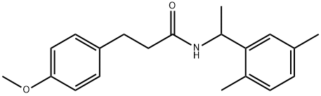 N-[1-(2,5-dimethylphenyl)ethyl]-3-(4-methoxyphenyl)propanamide Struktur