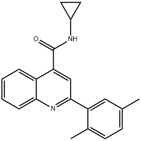 N-cyclopropyl-2-(2,5-dimethylphenyl)quinoline-4-carboxamide Struktur