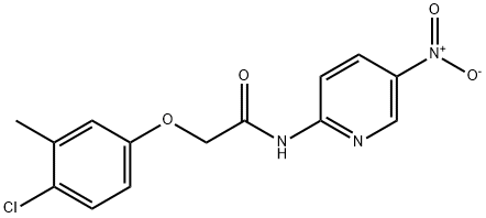 2-(4-chloro-3-methylphenoxy)-N-(5-nitropyridin-2-yl)acetamide Struktur