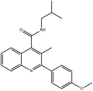 2-(4-methoxyphenyl)-3-methyl-N-(2-methylpropyl)quinoline-4-carboxamide Struktur