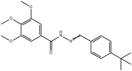 N-[(E)-(4-tert-butylphenyl)methylideneamino]-3,4,5-trimethoxybenzamide Struktur