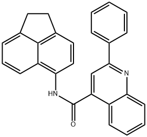 N-(1,2-dihydroacenaphthylen-5-yl)-2-phenylquinoline-4-carboxamide Struktur