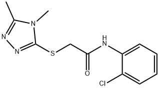 N-(2-chlorophenyl)-2-[(4,5-dimethyl-1,2,4-triazol-3-yl)sulfanyl]acetamide Struktur