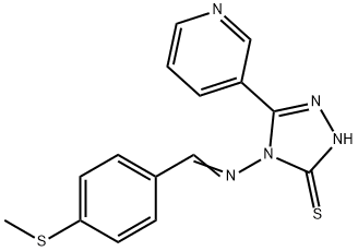 4-[(E)-(4-methylsulfanylphenyl)methylideneamino]-3-pyridin-3-yl-1H-1,2,4-triazole-5-thione Struktur