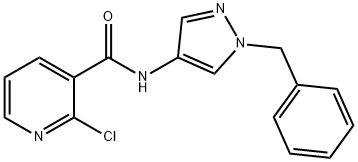 N-(1-benzylpyrazol-4-yl)-2-chloropyridine-3-carboxamide Struktur