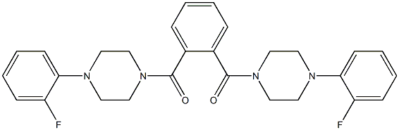 [2-[4-(2-fluorophenyl)piperazine-1-carbonyl]phenyl]-[4-(2-fluorophenyl)piperazin-1-yl]methanone Struktur