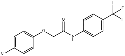 2-(4-chlorophenoxy)-N-[4-(trifluoromethyl)phenyl]acetamide Struktur