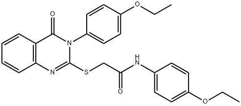 N-(4-ethoxyphenyl)-2-[3-(4-ethoxyphenyl)-4-oxoquinazolin-2-yl]sulfanylacetamide Struktur