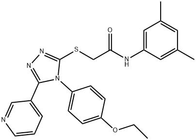 N-(3,5-dimethylphenyl)-2-[[4-(4-ethoxyphenyl)-5-pyridin-3-yl-1,2,4-triazol-3-yl]sulfanyl]acetamide Struktur