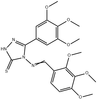 3-(3,4,5-trimethoxyphenyl)-4-[(E)-(2,3,4-trimethoxyphenyl)methylideneamino]-1H-1,2,4-triazole-5-thione Struktur