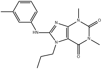 1,3-dimethyl-8-(3-methylanilino)-7-propylpurine-2,6-dione Struktur