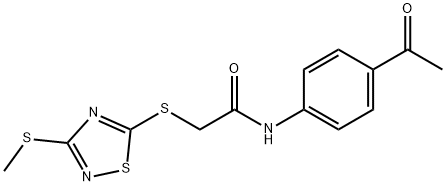 N-(4-acetylphenyl)-2-[(3-methylsulfanyl-1,2,4-thiadiazol-5-yl)sulfanyl]acetamide Struktur