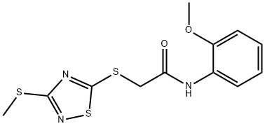 N-(2-methoxyphenyl)-2-[(3-methylsulfanyl-1,2,4-thiadiazol-5-yl)sulfanyl]acetamide Struktur