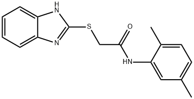 2-(1H-benzimidazol-2-ylsulfanyl)-N-(2,5-dimethylphenyl)acetamide Struktur