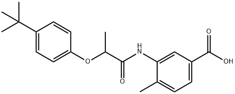 3-[2-(4-tert-butylphenoxy)propanoylamino]-4-methylbenzoic acid Struktur