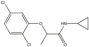 N-cyclopropyl-2-(2,5-dichlorophenoxy)propanamide Struktur