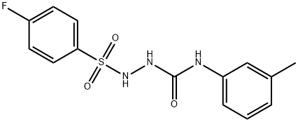 1-[(4-fluorophenyl)sulfonylamino]-3-(3-methylphenyl)urea Struktur