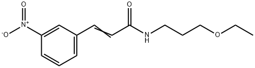 (E)-N-(3-ethoxypropyl)-3-(3-nitrophenyl)prop-2-enamide Struktur