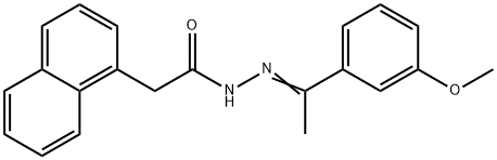 N-[(E)-1-(3-methoxyphenyl)ethylideneamino]-2-naphthalen-1-ylacetamide Struktur