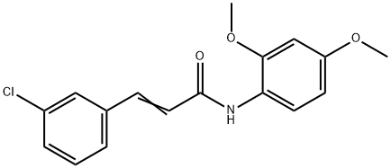 (E)-3-(3-chlorophenyl)-N-(2,4-dimethoxyphenyl)prop-2-enamide Struktur