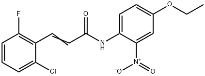 (E)-3-(2-chloro-6-fluorophenyl)-N-(4-ethoxy-2-nitrophenyl)prop-2-enamide Struktur