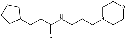 3-cyclopentyl-N-(3-morpholin-4-ylpropyl)propanamide Struktur