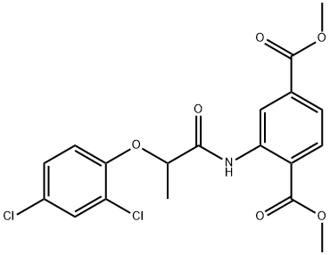 dimethyl 2-[2-(2,4-dichlorophenoxy)propanoylamino]benzene-1,4-dicarboxylate Struktur