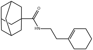 N-[2-(cyclohexen-1-yl)ethyl]adamantane-1-carboxamide Struktur