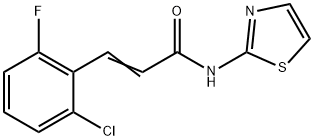 (E)-3-(2-chloro-6-fluorophenyl)-N-(1,3-thiazol-2-yl)prop-2-enamide Struktur