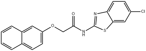 N-(6-chloro-1,3-benzothiazol-2-yl)-2-naphthalen-2-yloxyacetamide Struktur