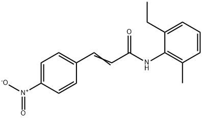 (E)-N-(2-ethyl-6-methylphenyl)-3-(4-nitrophenyl)prop-2-enamide Struktur