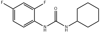 1-cyclohexyl-3-(2,4-difluorophenyl)urea Struktur