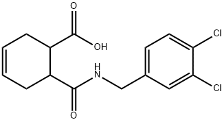 6-[(3,4-dichlorophenyl)methylcarbamoyl]cyclohex-3-ene-1-carboxylic acid Struktur