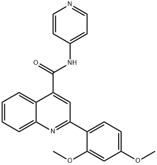 2-(2,4-dimethoxyphenyl)-N-pyridin-4-ylquinoline-4-carboxamide Struktur