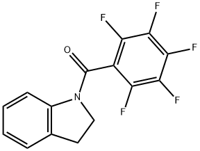 2,3-dihydroindol-1-yl-(2,3,4,5,6-pentafluorophenyl)methanone Struktur