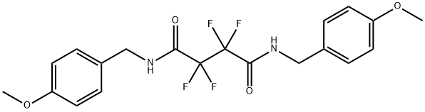 2,2,3,3-tetrafluoro-N,N'-bis[(4-methoxyphenyl)methyl]butanediamide Struktur