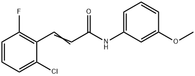 (E)-3-(2-chloro-6-fluorophenyl)-N-(3-methoxyphenyl)prop-2-enamide Struktur