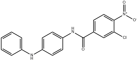 N-(4-anilinophenyl)-3-chloro-4-nitrobenzamide Struktur