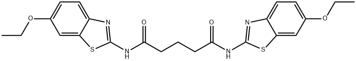 N,N'-bis(6-ethoxy-1,3-benzothiazol-2-yl)pentanediamide Struktur